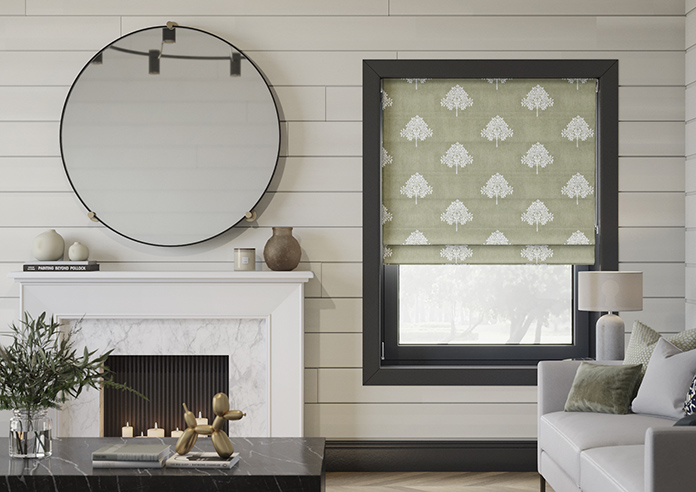 William Morris At Home Marigold Tree Embroidery, Nettle - Twist&Fit Roman Blind - Image 3